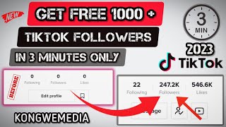 How to Get 1,000+ TikTok FREE Followers in 3 MINUTES (New Method WORKING!)
