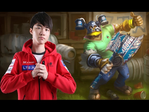 SKT Faker as Olaf vs Renekton top Season 7