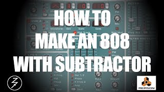 Video thumbnail for HOW TO MAKE AN 808 WITH THE SUBTRACTOR SYNTHESIZER IN REASON by Zombie Fights Shark