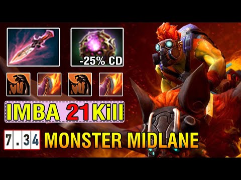 20+ Kills [Batrider] Gameplay Midlane Vs Shadow Fiend Ultra Nasty Sticky Napalm DPS Dota2