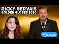 RICKY GERVAIS - Opening Monologue Golden Globes 2020 - REACTION!