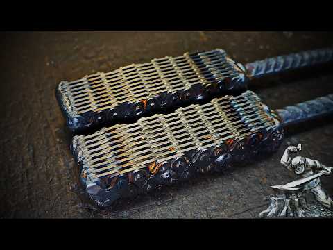 Damascus steel from an incredibly powerful chain.