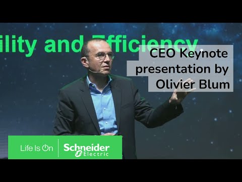 CEO Keynote presentation by Olivier Blum | Schneider Electric