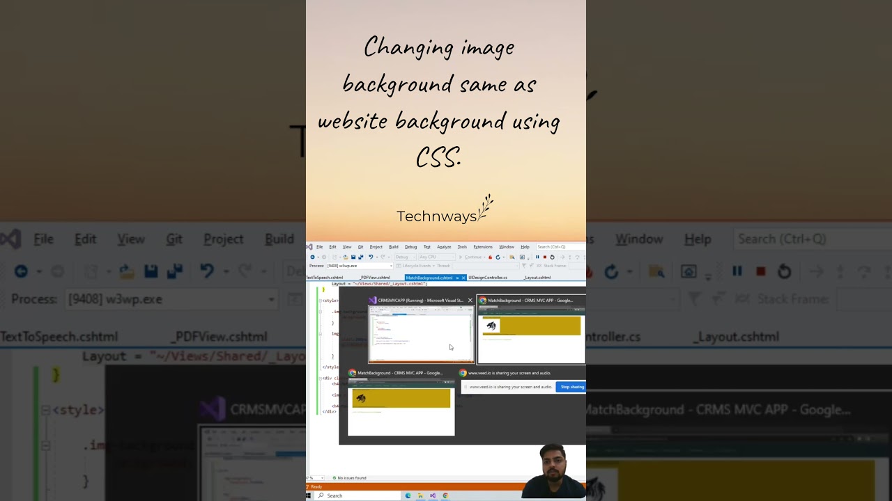 Removing image background using CSS | UI Design #ui #ai #react #angular #software #design #technways