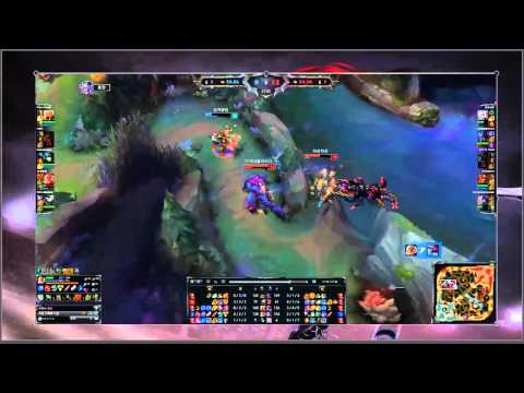 SKT T1 Faker Cho'Gath vs Azir Highlights Lol tv