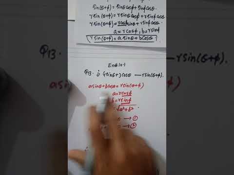 Express  a sin(theta)+b cos(theta)  in the form of  r sin( theta+pi).