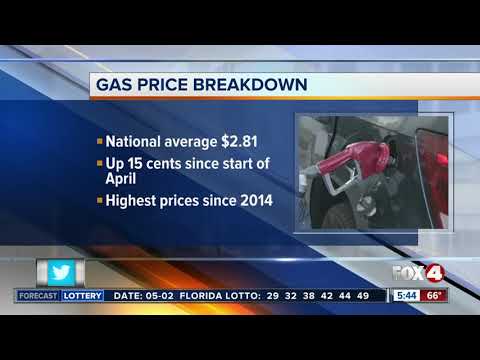 Gas prices on the rise; highest since 2014