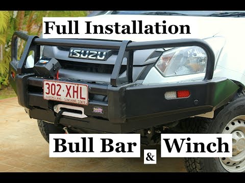 Isuzu Dmax, BULL BAR & WINCH full installation. Takes a day and a bit in the man shed. Wayne Groomes