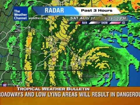 Hurricane Irene strikes Norfolk, VA. WeatherSTAR XL V4 - New Graphics Pack