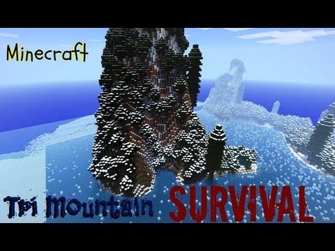 Minecraft: Tri Mountain Ep.13 - OW!! Oh, and gold monument..