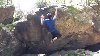 Video thumbnail of Grey House, 7C+. Maes Newyddion Woods