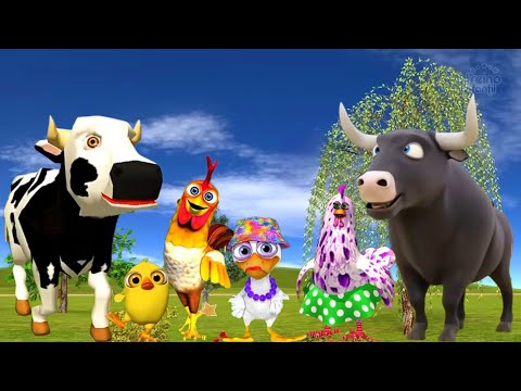 El Pollito Pio 3D - Canciones de la Granja deZenón -el Pollito y el Tractor de laGranja vaca