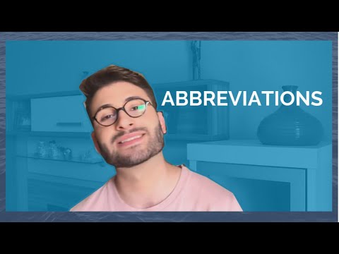 COMO USAR "ABBREVIATIONS"