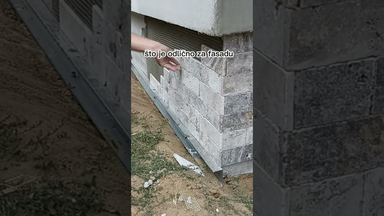 Postavljanje kamena na fasadu