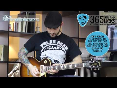 Lick 45/365 - Pentatonic Bending Based Run in Am | 365 Guitar Licks Project