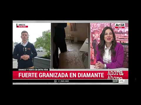 Fuerte granizada en Entre Ríos 