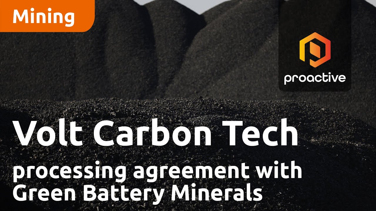 Volt Carbon Tech announces company has signed a processing agreement with Green Battery Minerals