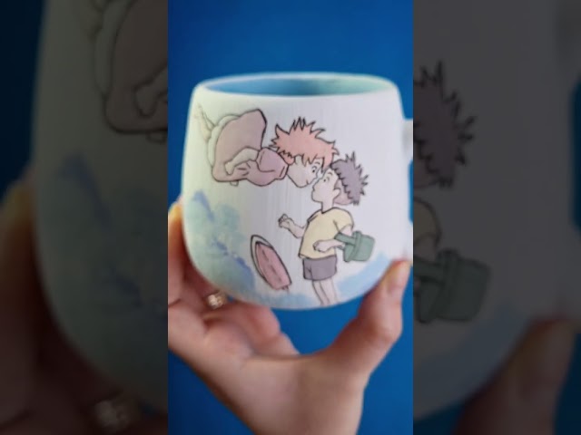 Vídeo relacionado con Functon+ Taza de cerámica con diseño de retrato de Ponyo, color blanco
