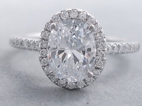 1.45 ctw Oval Cut Lab Grown Diamond Engagement Ring - BigDiamondsUSA