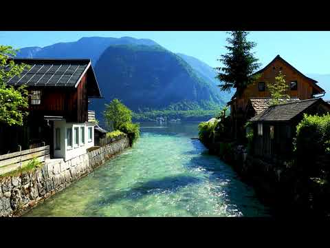 Peaceful River Flowing Sound. Gentle River, Relaxing Nature Sounds. White Noise for Sleep, Study.
