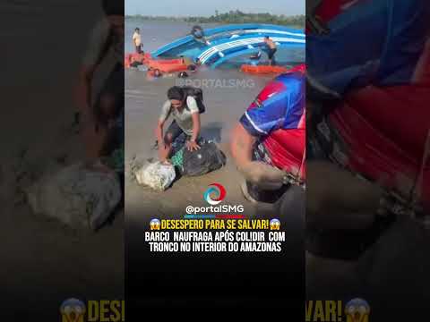 😳 BARCO NAUFRAGA APÓS BATER EM TRONCO