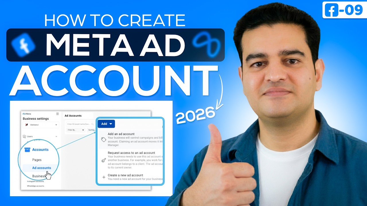 How To Create A Facebook AD Account 2026 | Meta Ads Latest Course in Hindi 2026 | #facebookadaccount