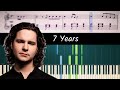 How to play piano part of 7 Years by Lukas Graham (sheet music)