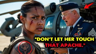 They Refused to Let Her Fly the Apache — The Colonel Trembled After Seeing Her Tattoo