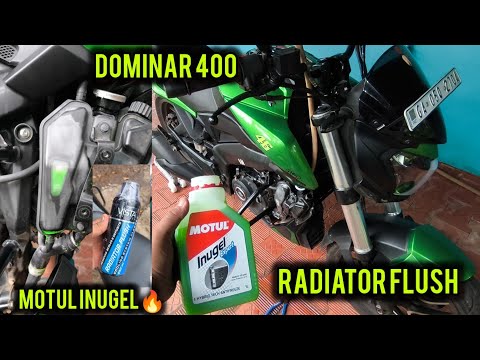 Dominar400 coolant change radiator flush done✅🔥 #dominar400 #radiator #motul #coolant change #bajaj