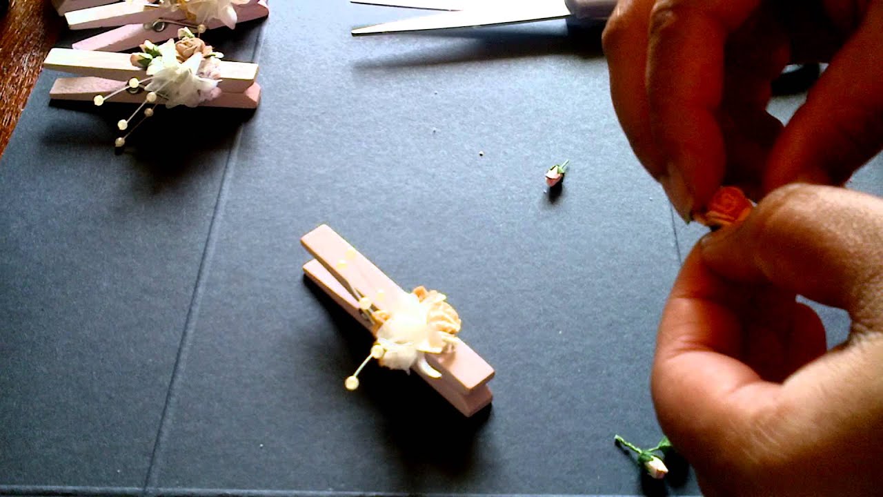 Shabby Chic Altered Clothes Pin Tutorial - WOC Wild Bunch