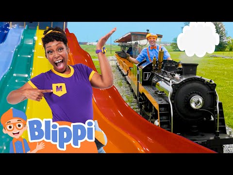 Mix - Wiggle at the Playground with Trains and More! | Music For Children | Educational Blippi Songs