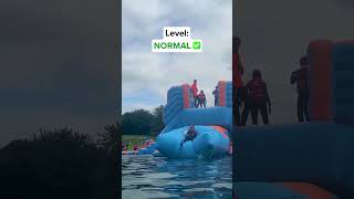 AIRBAG LAUNCH but they get progressively higher 🔼 #waterpark  #stevenage  #funny  #fail
