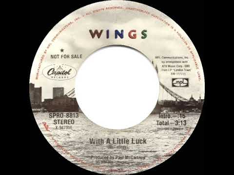 1978 Wings - With A Little Luck (stereo radio promo 45--short version)