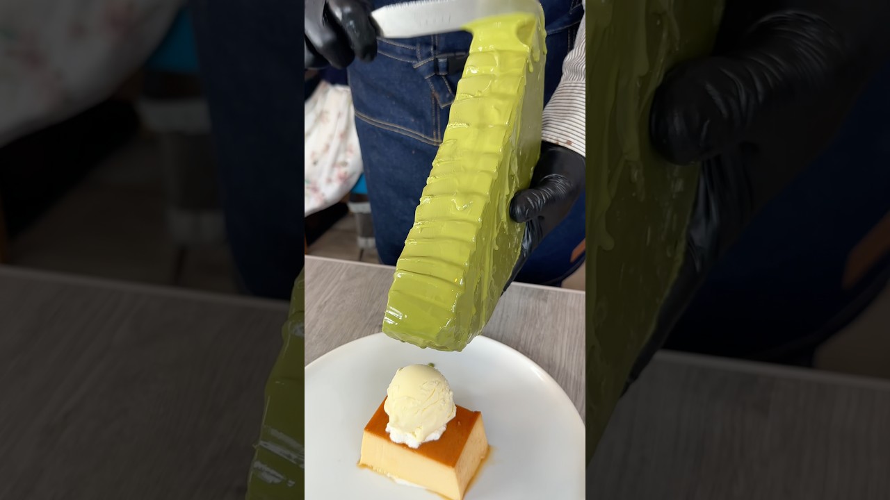 Matcha Chocolate Pudding #japanesefood