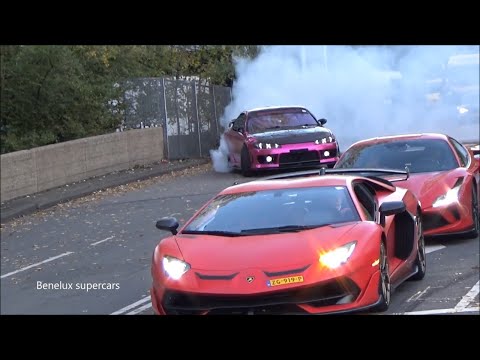 Nissan Silvia leaves car event with a BIG rolling burnout