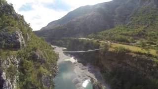 Montenegro - Tara River Canyons - Tara Bridge (Aerial Video Footage)