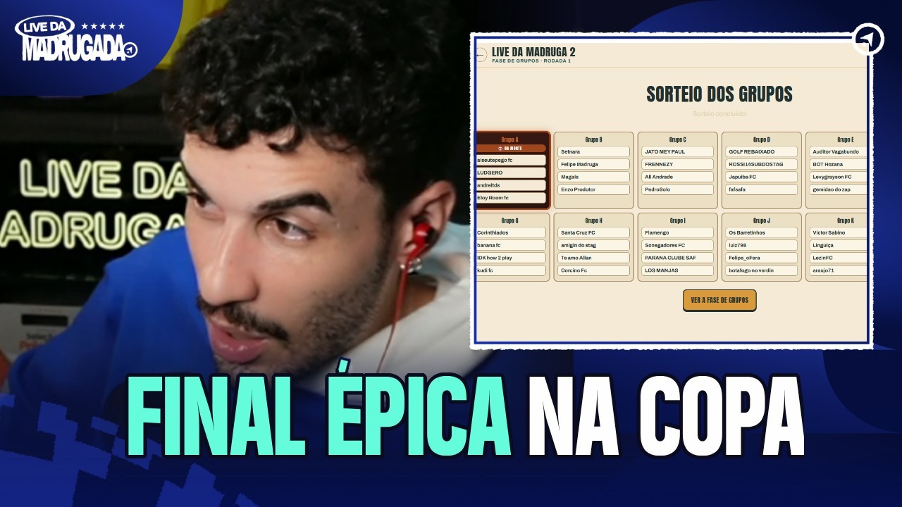 FINAL HISTÓRICA! CAZÉTV VS CHAT NO DRAFT DA COPA DO MUNDO | LIVE DA MADRUGADA