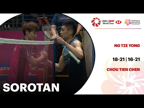 Ng Tze Yong 0-2 Chou Tien Chen | Perseorangan Lelaki | Malaysia Masters 2022