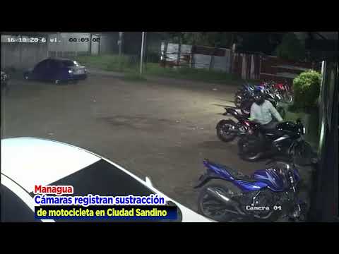 ¡Alerta en Ciudad Sandino! Cámaras registran sustracción de motocicleta