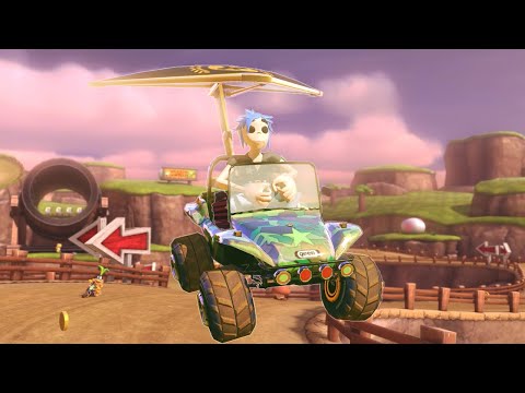 Gorillaz Geep and 2D ravaging in Mario Kart 8