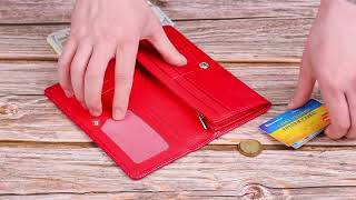 Лакований гаманець для жінок із натуральної фактурної шкіри Canpellini 21609 червоний