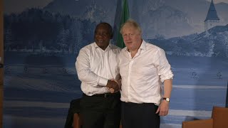 G7: Bilateral meeting between Boris Johnson and Cyril Ramaphosa | AFP