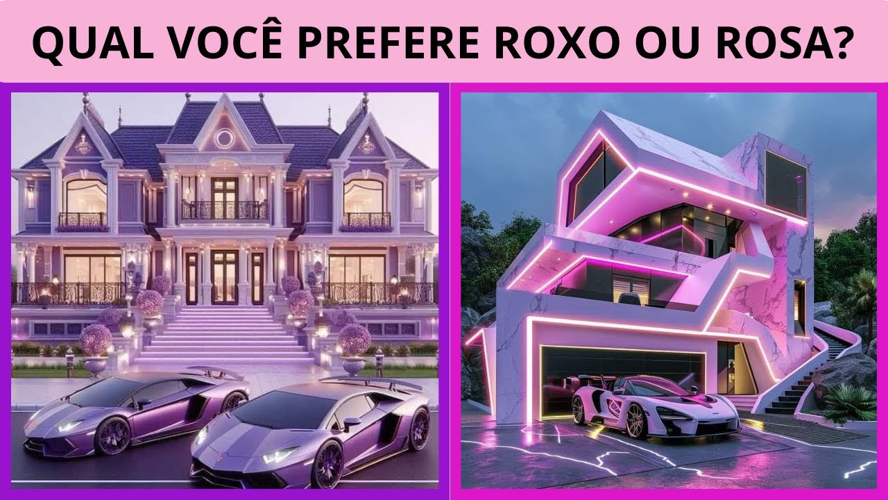 JOGO DAS ESCOLHAS I Prefere ROXO ou ROSA