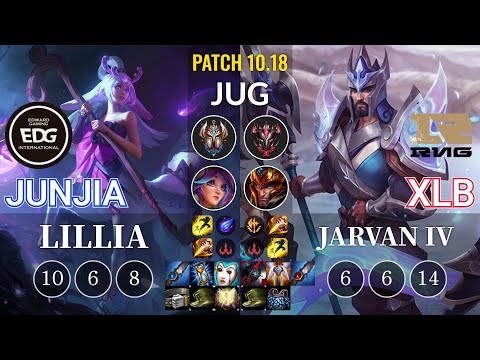 EDG JunJia Lillia vs RNG XLB Jarvan IV Jungle - KR Patch 10.18