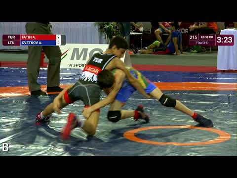 BRONZE FS - 38 kg: A. FATIH (TUR) v. A. CVETKOV (LTU)