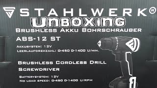 STAHLWERK Brushless Akkuschrauber 12V Unboxing | HD+ | German/Deutsch