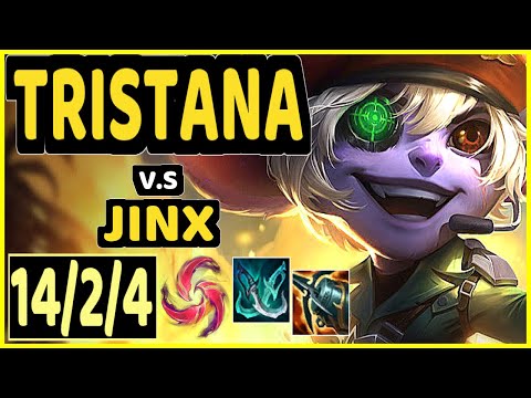TRISTANA vs JINX - 14/2/4 KDA BOTTOM ADC GAMEPLAY - EUW Ranked GRANDMASTER