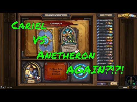 Let's Play Hearthstone: Book of Mercenaries, Cariel vs Anetheron (Again) Challenge 6/8
