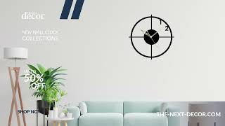 New Modern Wall Clock | Buy Metal Wall Clocks Online | 3D Look - The Next Decor