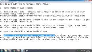 How to add subtitle in Windows Media Player easily
